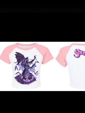 Ghost Band Pink Baby Tee XL